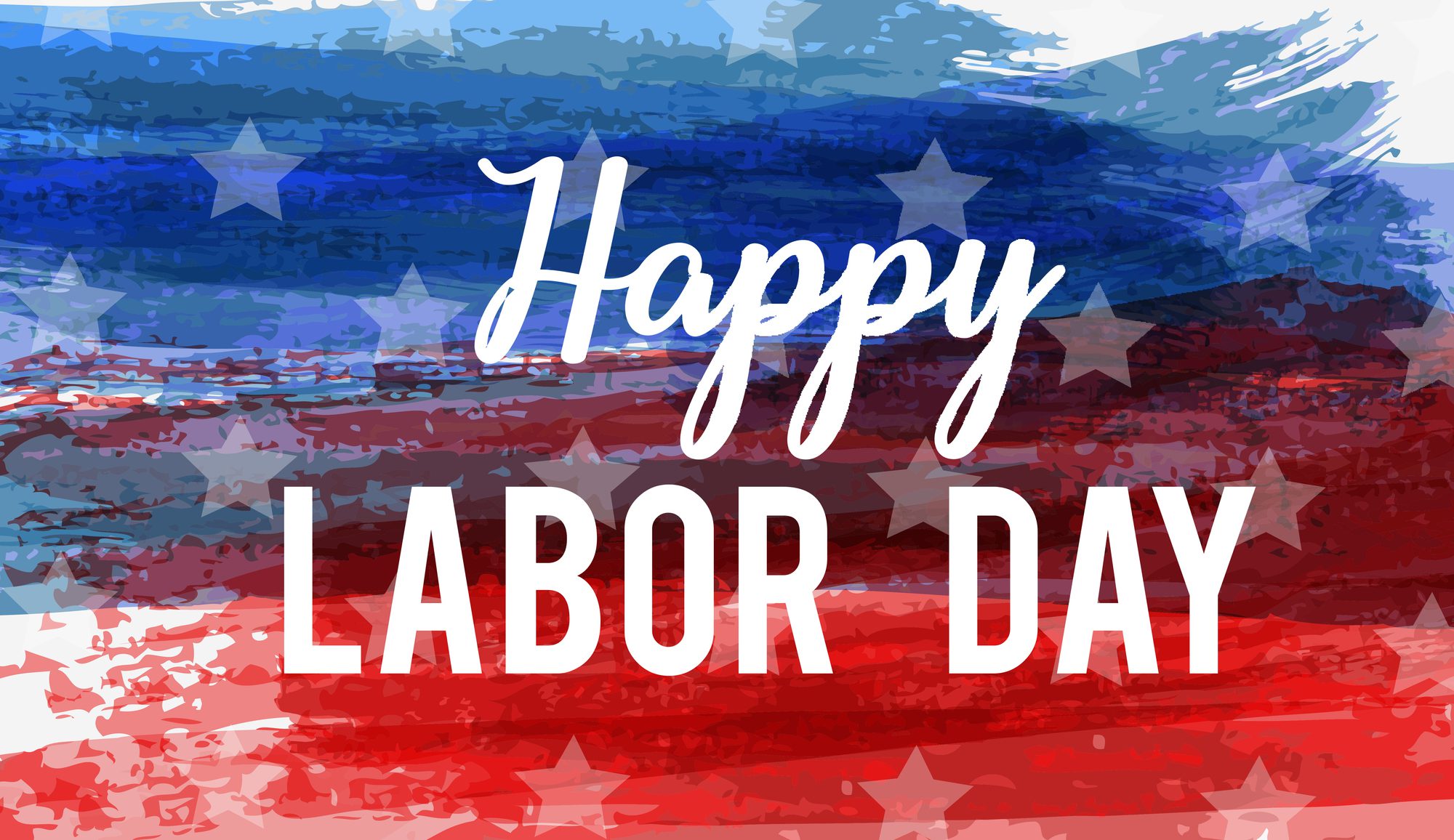 USA Labor day holiday background. Grunge abstract brushed background in flag colors.